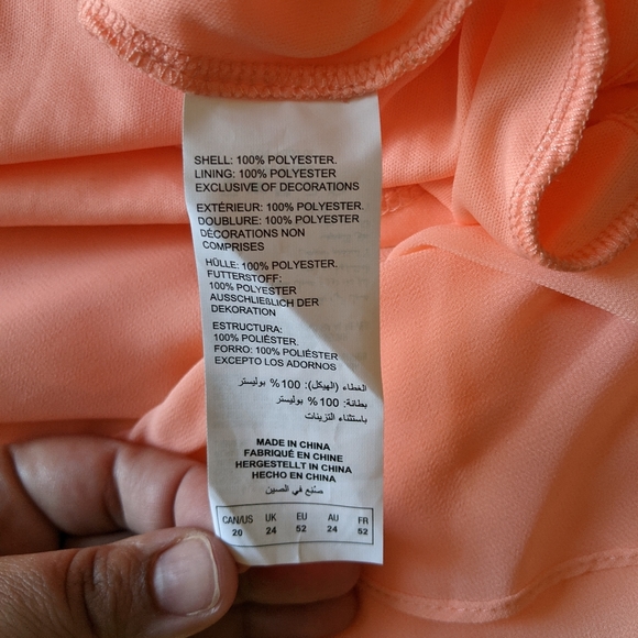 Coral Halter Dress Bridesmaid Gown - Picture 8 of 9